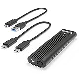 Plugable USB-C M.2 NVMe SSD Enclosure; Tool-Free & Driverless. USB 3...