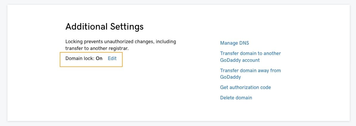 Turning off Domain Lock