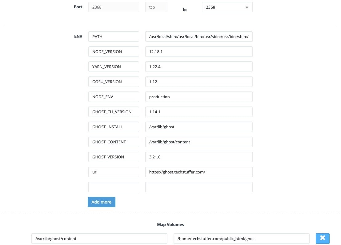Create a Docker Container for Ghost CMS