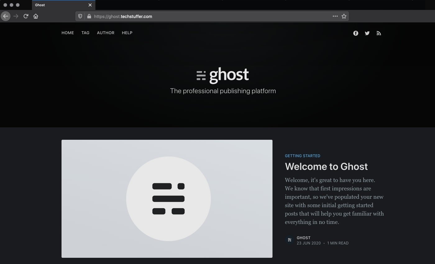 Running Ghost Blogging Platform in CyberPanel with Docker