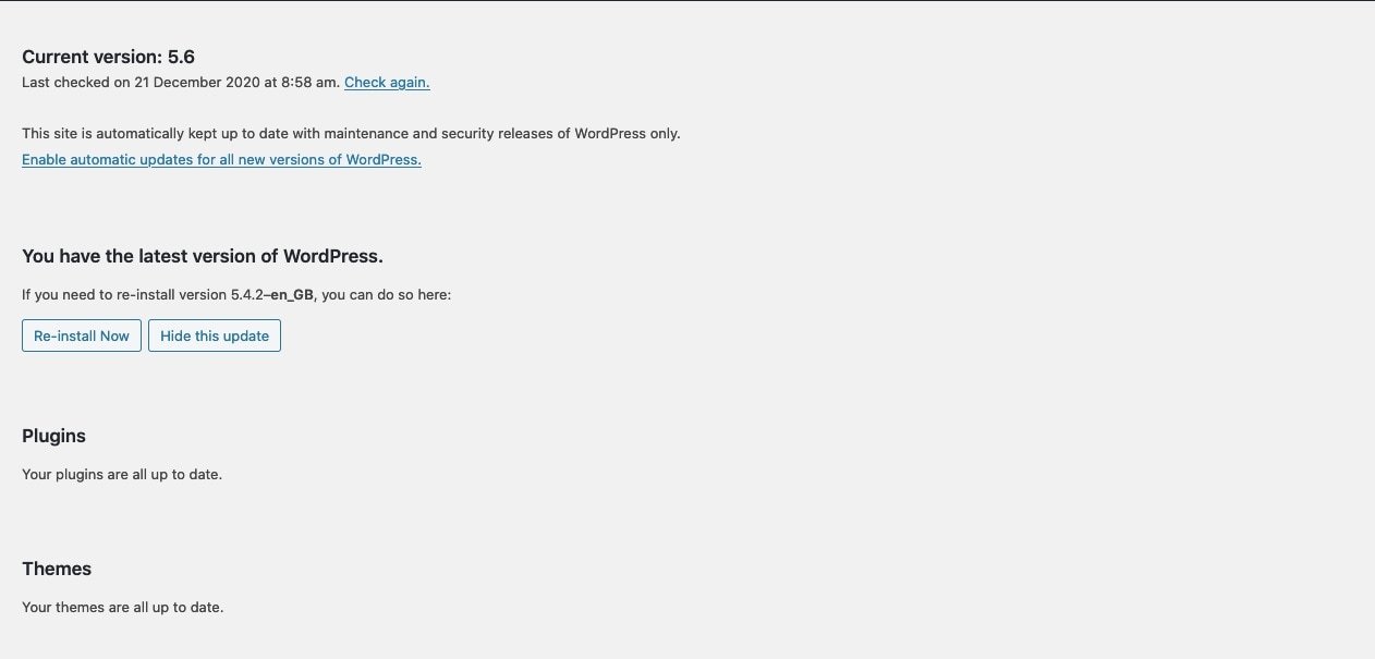 How to Downgrade WordPress