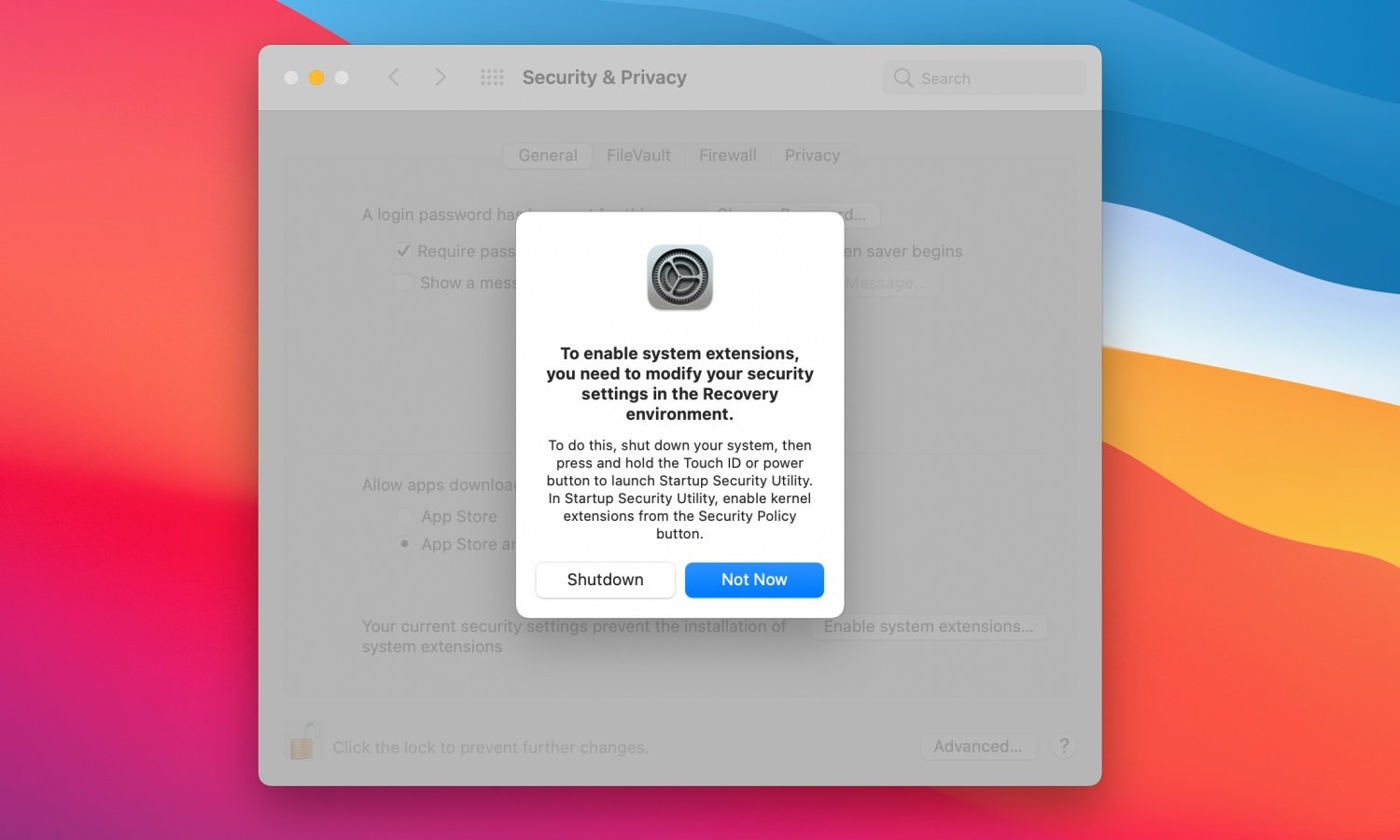 Blocked System Extensions Apple Silicon M1 Macs