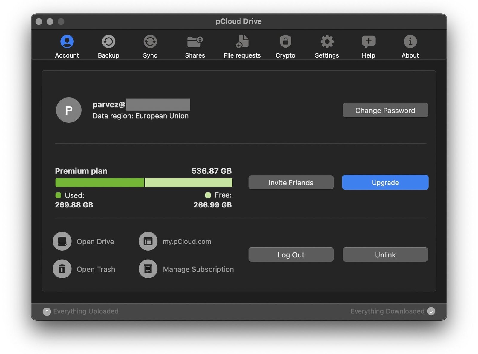 pCloud App for macOS