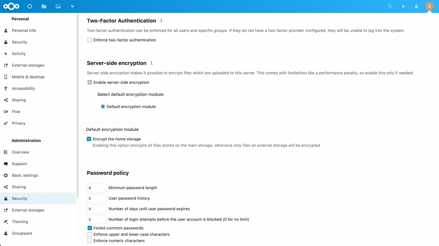 Encrypting Nextcloud