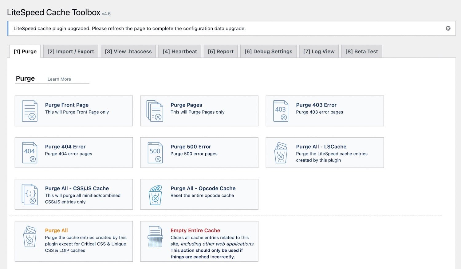 Getting Rid of LiteSpeed Cache Plugin Upgrade Notice
