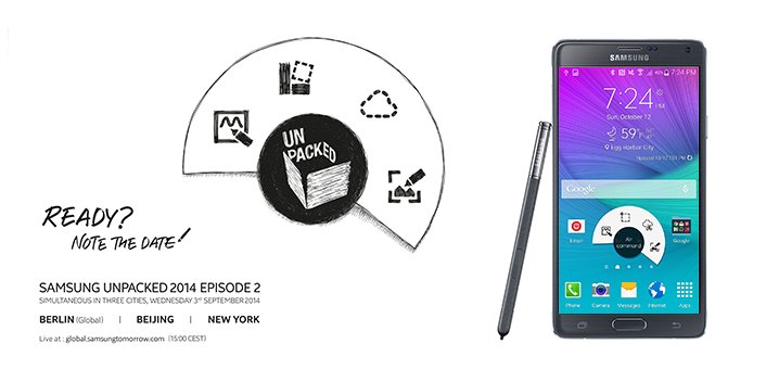 Samsung 2014 Unpacked Episode 2 Invitation and Galaxy Note 4