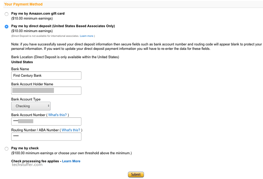 Recieve Amazon Associate Payment via Payoneer