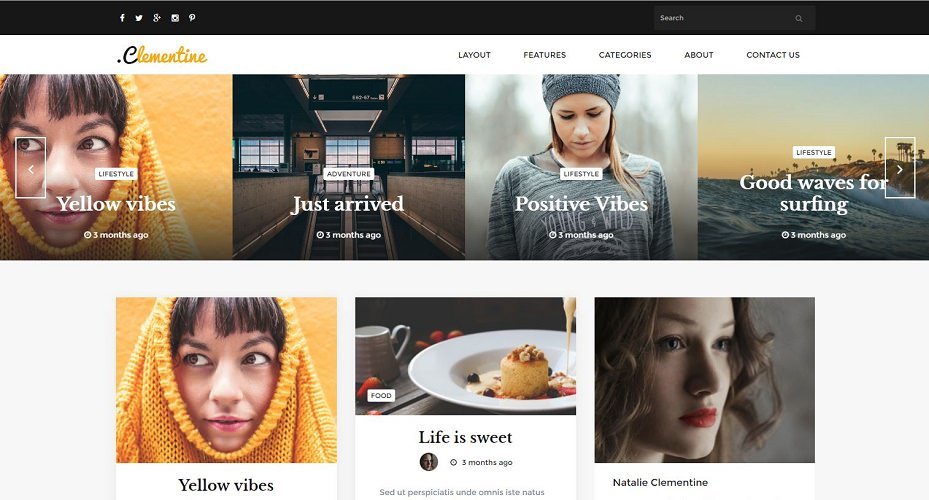 Clementine WordPress Theme
