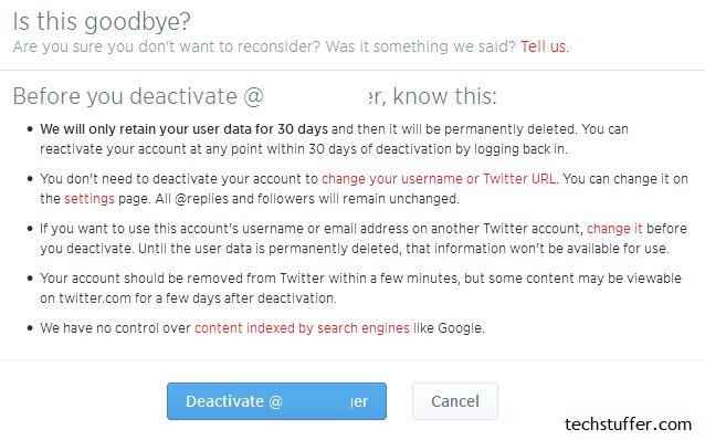 delete twitter account