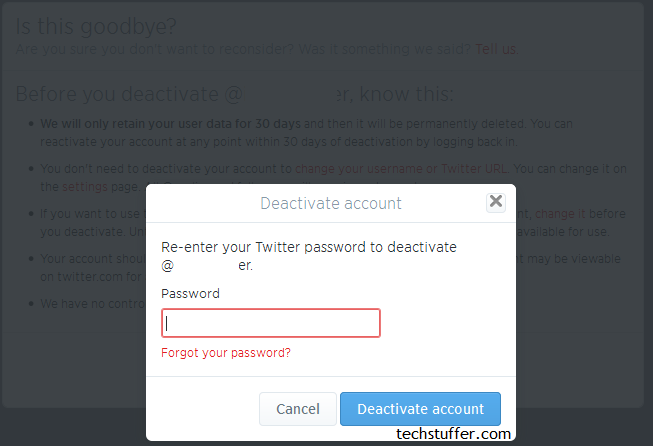 Delete Twitter