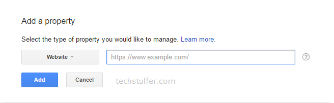 Adding New Property in Google Webmaster Tools