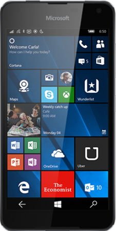 Lumia 650 front black