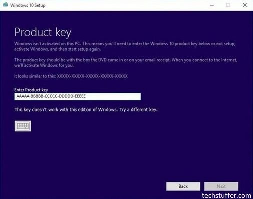 Windows 10 enter key
