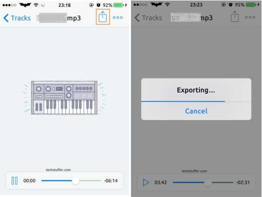 Send Audio from Whatsapp on iPhone