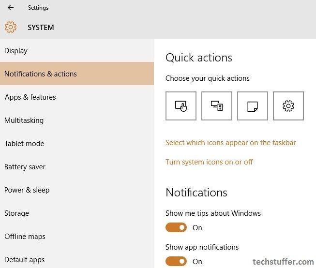 Show all icons in notification area