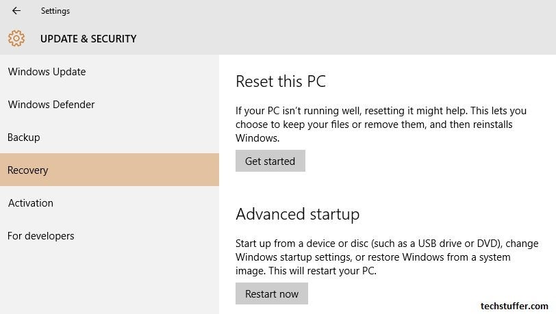 Windows 10 Advanced Startup