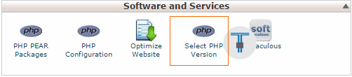 select PHP version cPanel