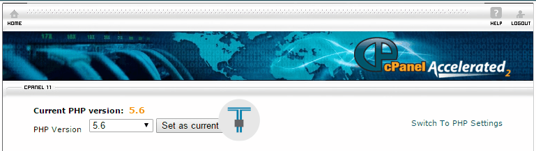 select php version cPanel