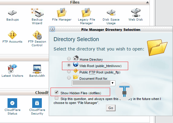 file manager cPanel