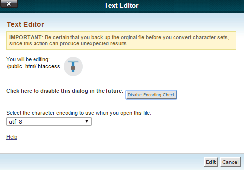 edit htaccess file cPanel