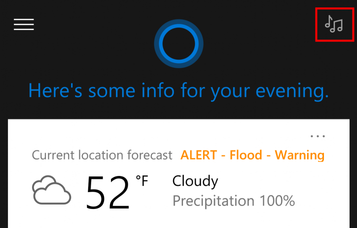 Cortana Music Search Windows 10 Mobile Preview Build 14267