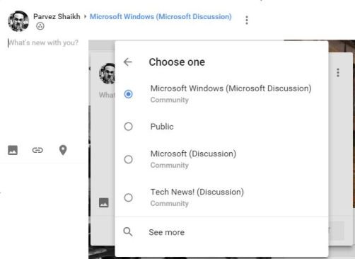 Sharing on new Google Plus